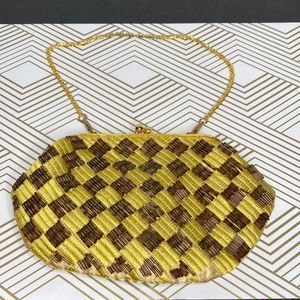 BIJOUX TERNER Purse Clutch Vintage Gold Beaded Evening Bag Purse Clutch